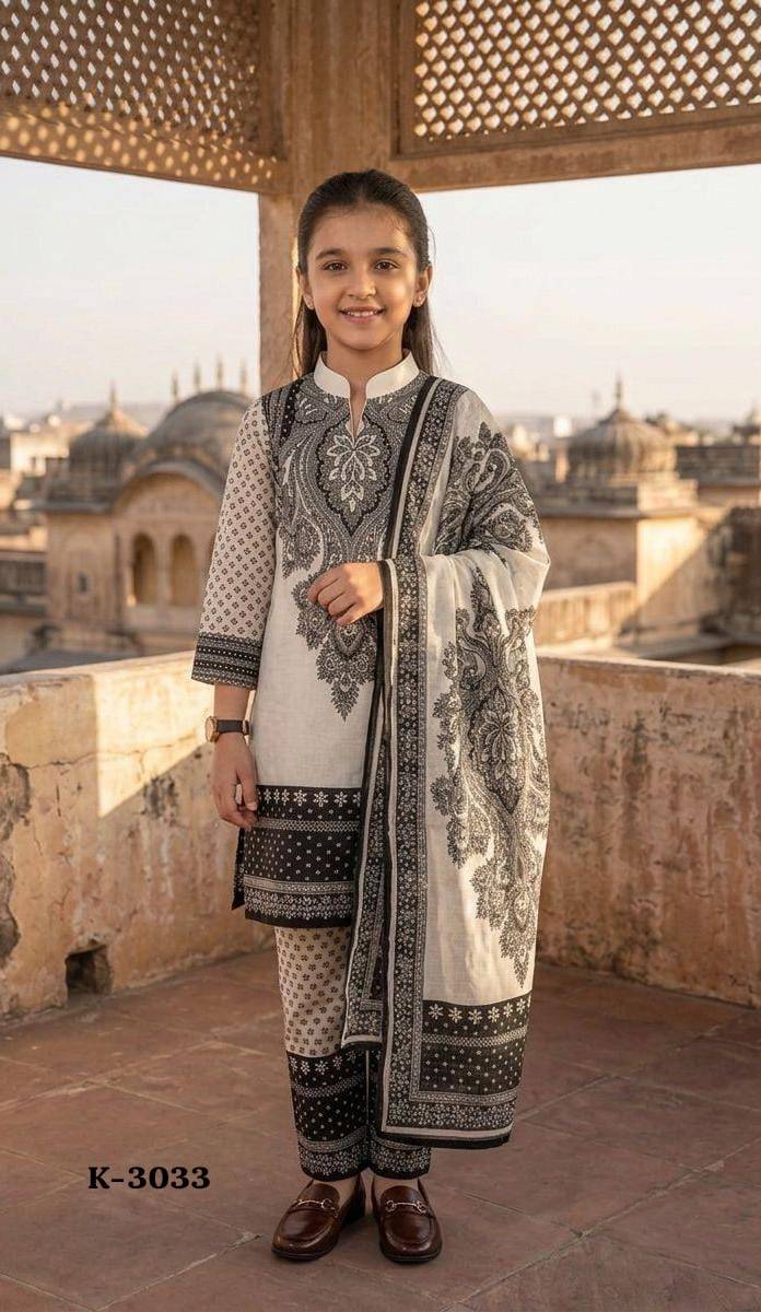  Kitty by Kaamiri k-3033 To k-3033 Series Beautiful Festive Suits Colourful  Premium Mal Satin kids collection At Wholesale Price